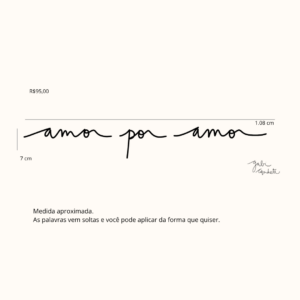 Amor por amor – adesivo de parede